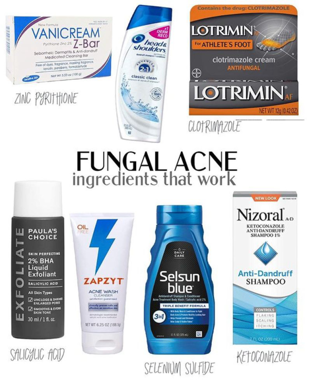 Products for fungal deals acne