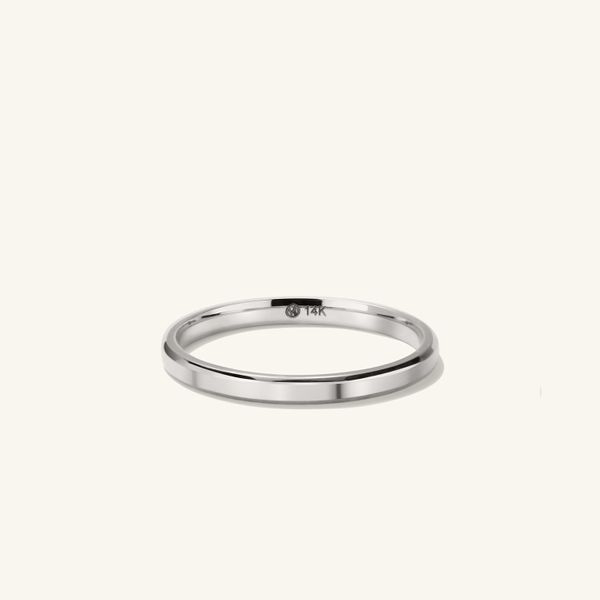 【MEJURI】 Engravable 4mm Smooth Band 彫刻可能 14k Gold, White Gold & Platinum 4mm Smooth Band Ring